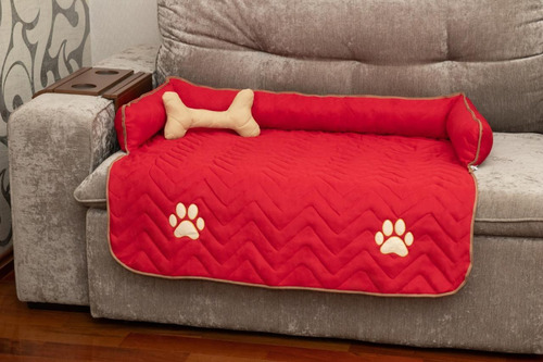 Protector de sofá Snoopy para mascotas, tamaño grande, rojo