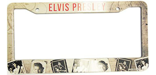 Funda Para Placa De Licencia De Elvis, Blanco Y Negro