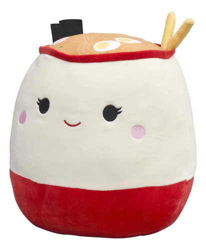 Crema de peluche Ramen Squishmallows in Red Bowl de 14 pulgadas
