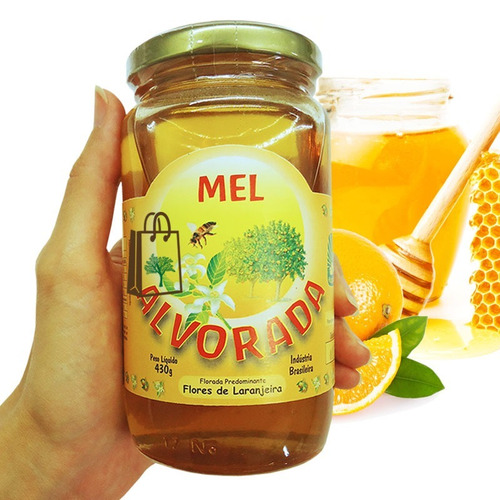 Mel Alvorada Florada De Laranjeira 4un. Vidro 430g