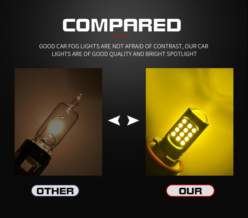 Kit De Faros Antiniebla Led H11 6000k Bicolor Amarillo