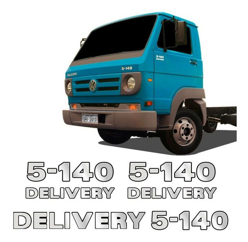 Emblemas 5-140 Delivery Volkswagen Adesivo Caminhão Cromado