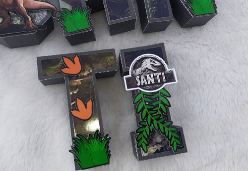 5 Letras 3d Jurassic Park Jurassic World Candy Decoracion