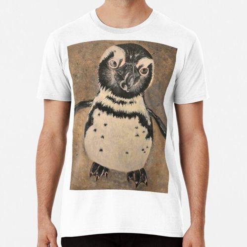 Remera Pingüino Pintura Acrílica Algodon Premium