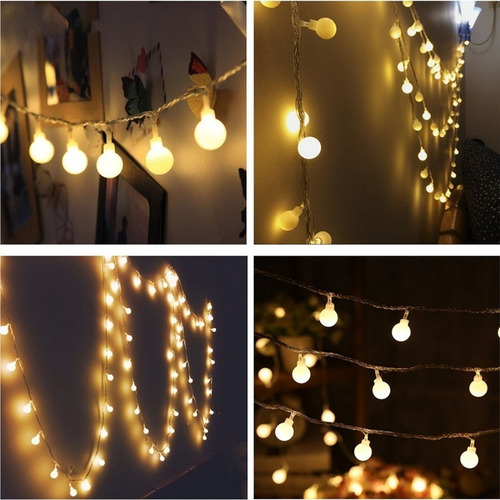 Imagen 4 de 10 de Luces Led De 40 Focos De 6 M Decorativas Para Navidad