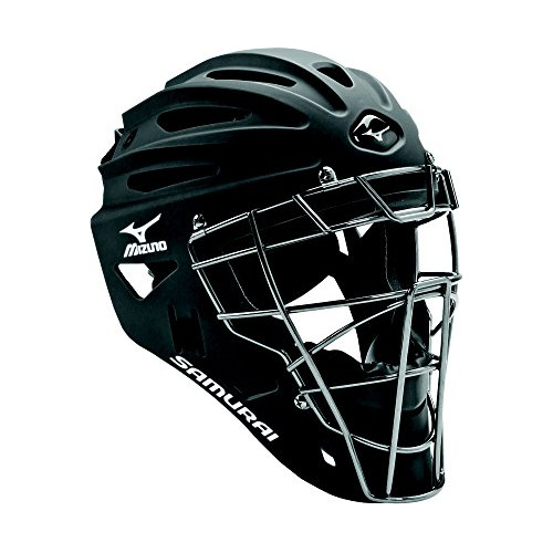 Mizuno ******* Casco Negro De Samurai G4 Receptor De Béisbol