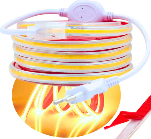 22mts Mang Fita Led Cob 2835 Ip67 8mm Dimmeriza 10 Conector