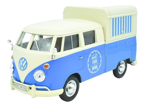 Vw Combi 1962 T1 Bus Food Truck Escala 1/24 Motor Max Nuevo