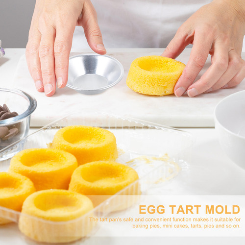 25 Moldes De Aleación De Aluminio Para Tartas De Huevo, Form