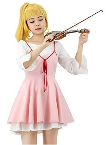 C Zofek Mujeres S Miyazono Kaori Cosplay Pink Anime Ves...