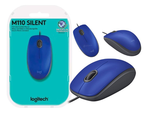 Mouse Logitech M110 Silencioso Alambrico Usb Plug And Play T