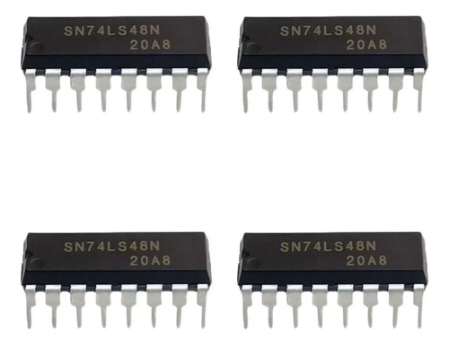 20pzs 74ls48 7448 Decodificador Para Display 7 Segmentos Ci