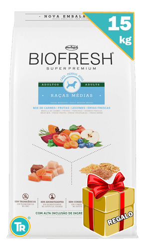 Ración Perro Biofresh Adulto Mediano + Obsequio Y E. Gratis