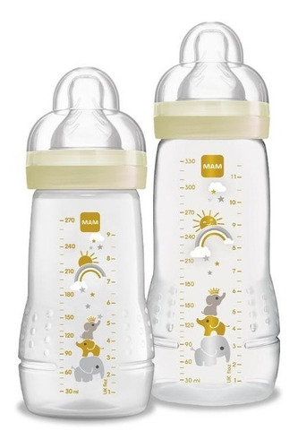 Mamadeira Easy Active Set Duplo 270ml/330ml 2m+ Mam