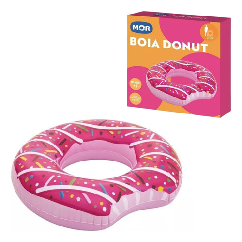 Boia Colchão Inflável Gigante Para Piscina Donut Mor