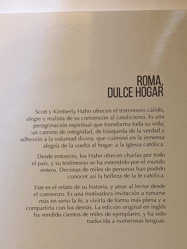 Libro - Roma, Dulce Hogar - Scott Hahn