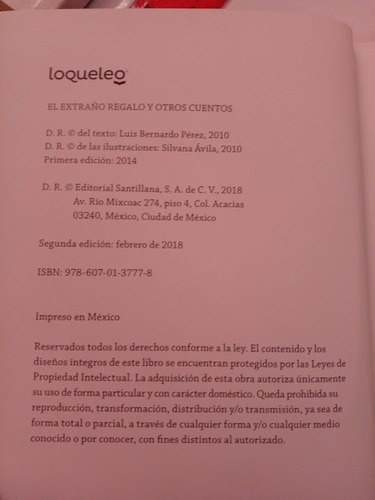 El Extraño Regalo Y Otros Cuentos Luis Bernardo Perez (Usado)