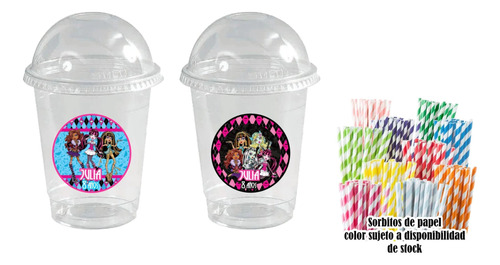 Vasos Monsters High Cumpleaños Personalizados