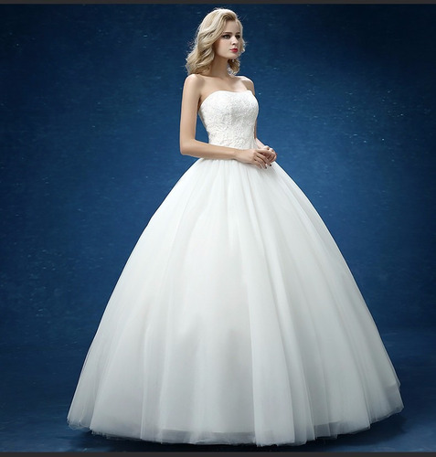 Imagem 4 de 6 de Vestido De Noiva Organza Luxo Importado Pronta Entrega