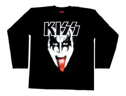 Kiss Gene Simmons Polo Manga Larga Small [rockoutlet] Remate