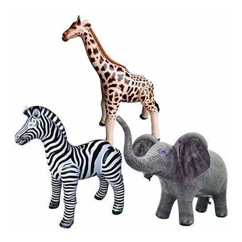 Pack De Animales Inflables Safari 3-piezas