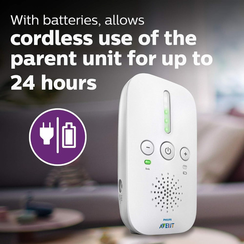 Philips Avent Audio Baby Monitor Dect Scd503/26, Blanco