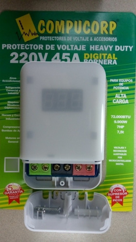 Protector Voltaje Digital 45a 220v Cavas, Aires, Bombas 