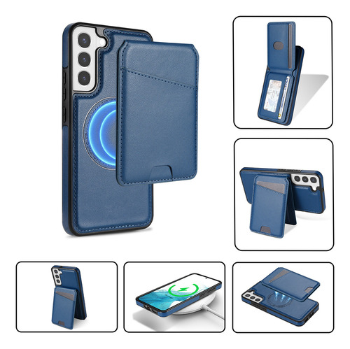 Funda Para Samsung S22 Wallet Con Blindaje Magnético,