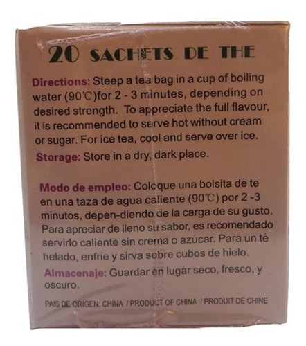 Imagen 2 de 3 de Pack 3 Té Blanco Premiun 60 Bolsitas En Total