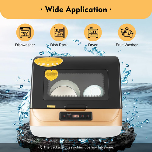 Lavavajillas Mini Encimera 800w 3 Programas Pantalla Automát