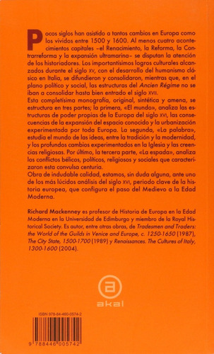 La Europa Del Siglo Xvi Richard Mackenney Akal