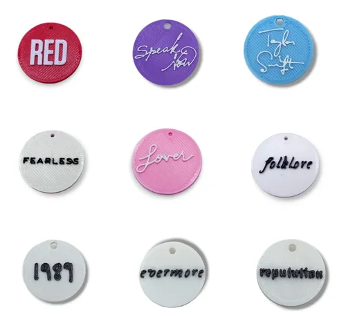 Dijes Taylor Swift 3d Redondos The Eras Tour Plástico X Uni