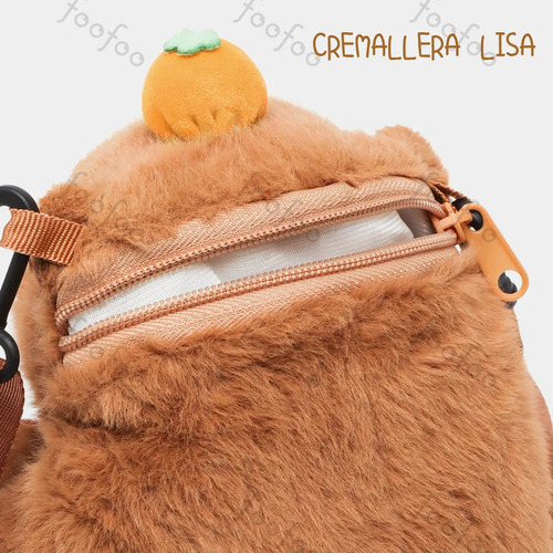 Bonita Mochila Felpa Forma Capibara Para ,mochila De Peluche De Capibara Foofoo Pan De Billetera