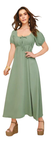 Vestido Casual Verde Olivo 513-74 Cklass