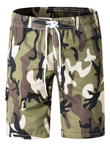 Pantalones Cortos Para Hombre, Cintura Elástica, Beam Beach