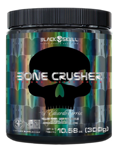 Bone Crusher Black Skull Sabor  Frutas Amarela 300g
