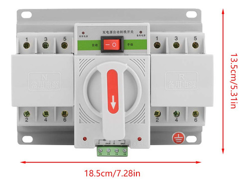 Interruptor De Transferencia 1pc 3p, 220v 63a Mini Inte...