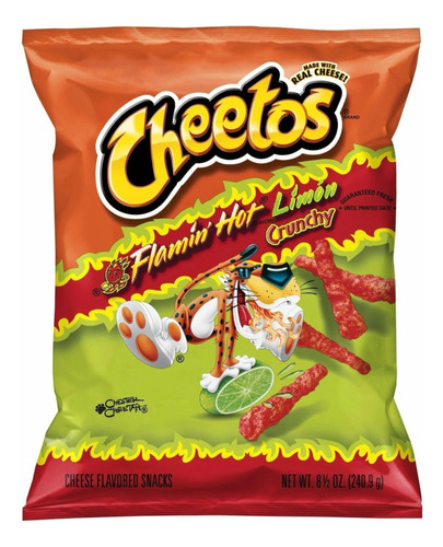 Cheetos Crunchy Flaming Hot Con Limon