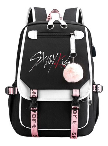 Stray Kids Mochila Puerto Usb Bolsa De Viaje