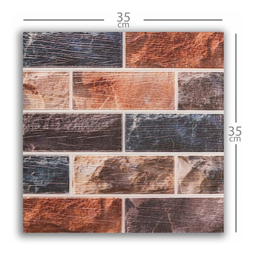 Imagen 2 de 6 de Revestimiento Pared Autoadhesiva 3d Ladrillox4 -envio Gratis