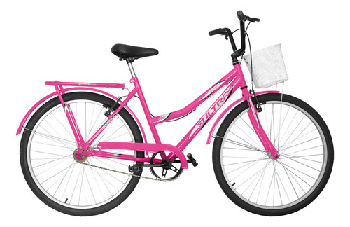 Bicicleta  urbana Ultra Bikes Summer Tropical aro 26 19" 1v freios v-brakes cor rosa