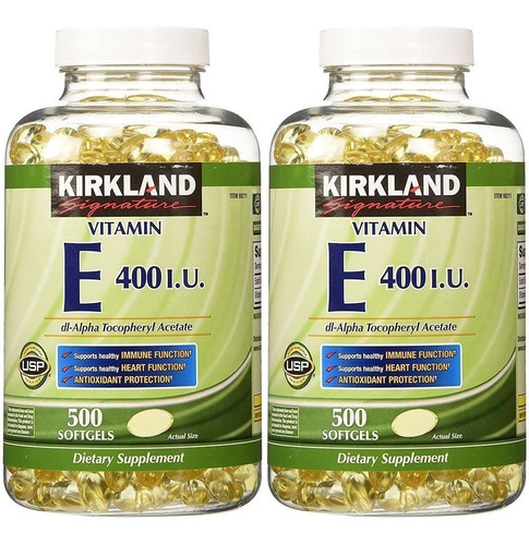 Vitamina E 400iu 500caps - Pack 2 - - Unidad a $377