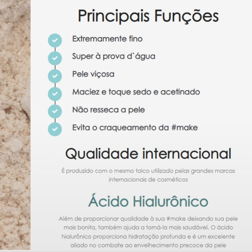 Imagem 7 de 7 de Pó Facial Natane Rosa A Prova D'água Pele Blindada Kohll