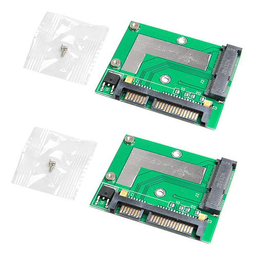 Acxico 2 Unids Mini Pcie Msata Ssd A 2.5 Sata 6.0gps Adapt. Color Verde Oscuro