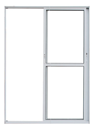 Porta De Alumínio Correr 210x160cm 2 Folhas Atlântica Wt