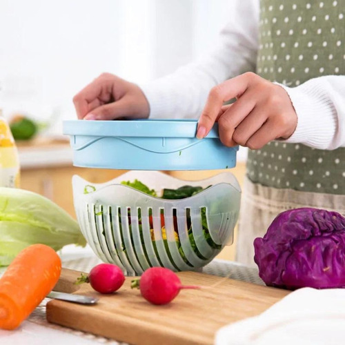 Cuenco Cortador De Ensalada Colador Promaker Cocinaperfecta