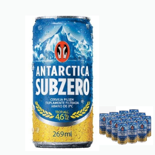 Cerveja Antarctica Subzero 269ml Pack Com 15 Latas