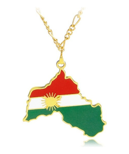 Collar Con Colgante De Mapa De La Región Del Kurdi2