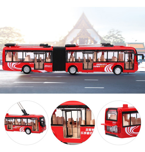 Autobús De Juguete Para Niños 1:48 Cs0133 Coche De Luz De Ci