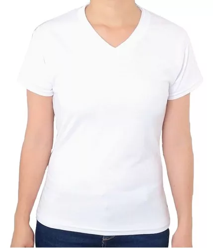 Camiseta Blanca Sublimacion 100% Dama Tactoalgodon | sin interés